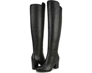 Naturalizer Womens Kyrie Knee High Boots Size 8.5 M Wide Calf Black Leather NIB